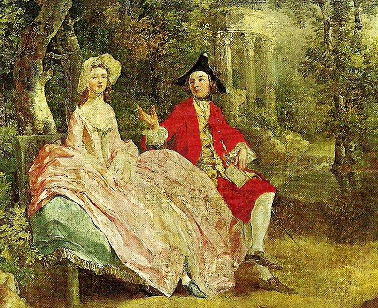Thomas Gainsborough conversation in a park, c. Norge oil painting art